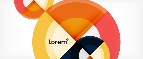 Multicolored round shapes abstract background