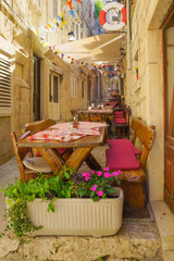 Alley in Korcula, Croatia