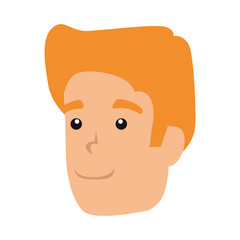 young man head avatar character
