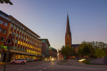 Obraz na płótnie Canvas Hamburg Downtown Evening