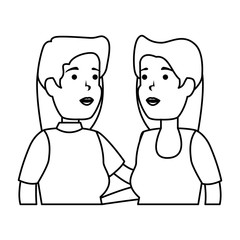 couple girls avatars characters