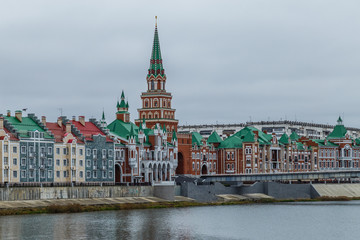 View from the embankment in the city of Yoshkar-Ola