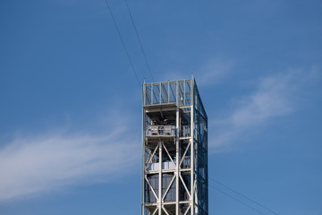 sling tower in the sky background