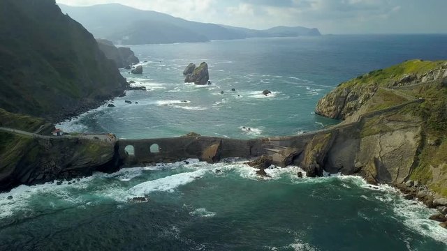 Bridge to Gaztelugatxe San Juan aka DragonStone. North Spain, Basque country 