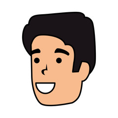 Fototapeta premium young man head avatar character