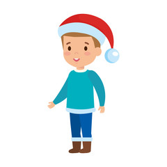 little boy with winter clothes