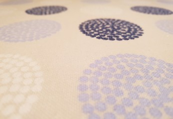 Circle patterns in shades of blue and white