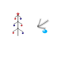 Christmas decorations vector image