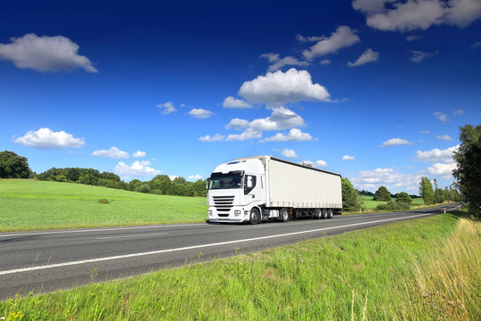 Truck transport on the road