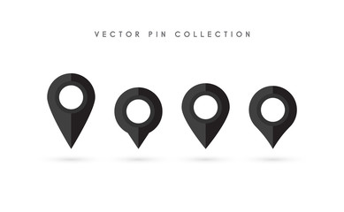 Fototapeta premium Location pin. Map pin flat icon vector design.