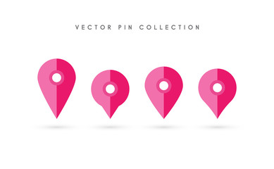 Fototapeta premium Location pin. Map pin flat icon vector design.