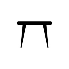 Table icon in flat style isolated on whiteground. For your design, logo. Vector illustration.