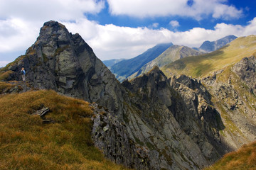 walking in the mountains
