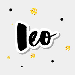 12 Zodiac Signs Capricorn Aquarius Pisces Aries Taurus Gemini Cancer Leo Virgo Libra Scorpio Sagittarius and Logos Lettering - Black Calligraphy on White Background - Vector Hand Drawn Design