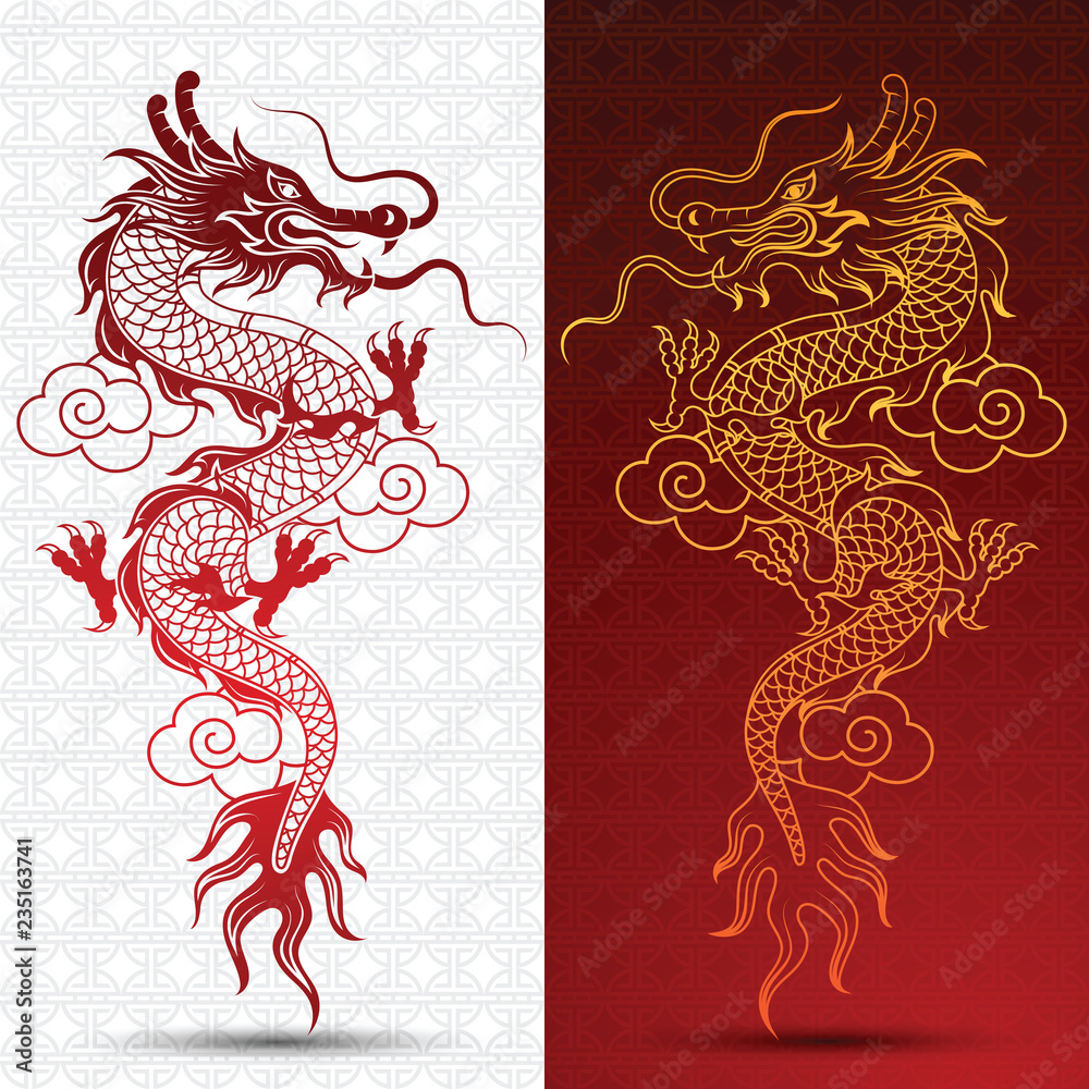 Wall mural chinese Dragon