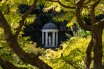 Partenit, Crimea - September 20, 2018: Gazebo in the park on the South Coast of Crimea