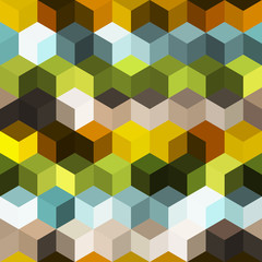 Hexagon grid seamless vector background. 