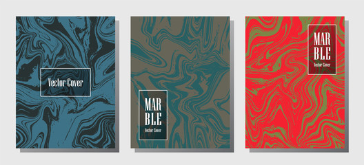 Modern marble prints, cover design templates.