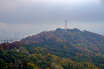 communication tower on the mountain