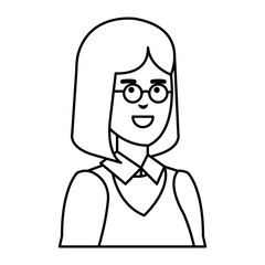 beautiful and young woman character