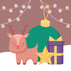 Fototapeta premium Christmas deer design