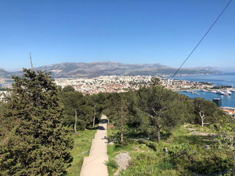 View over split from park marjan