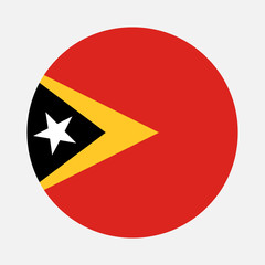 Obraz premium East Timor flag circle