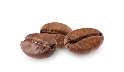 Coffee beans on white background