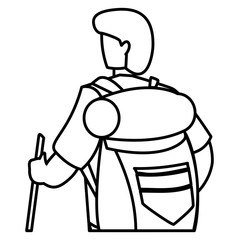 Hiking man design