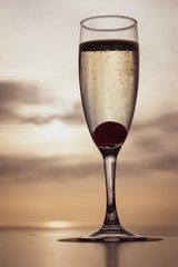 Prosecco at sunset