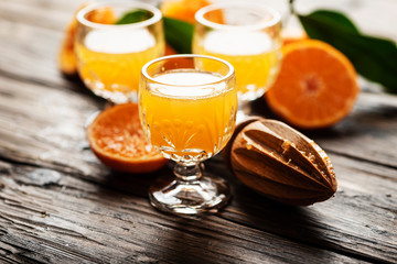 Homemade mandarin juice