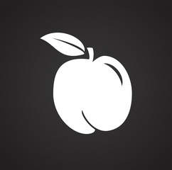 PEach on black background icon
