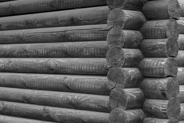 wooden frame, part of a wooden house. architecture, construction.