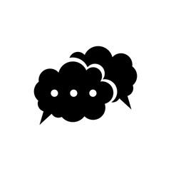 Speech bubbles Icon, flat design style