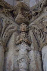 Ruined decoration of a child in a church in London, United Kingdom
