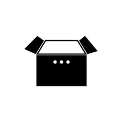 open box vector illustration. Flat design style