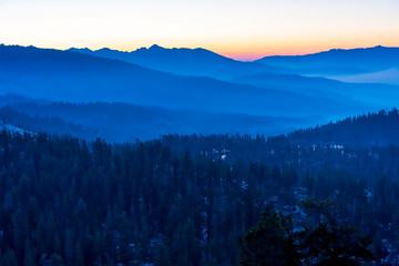 Layers of Mountains, Sierras, CA