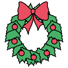 Christmas wreath design