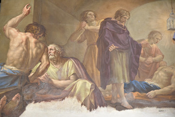Fresque de la cathédrale de Tolède en Espagne