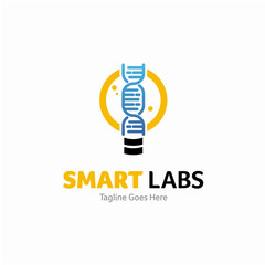 Lab Smart logo design concept, Science for school