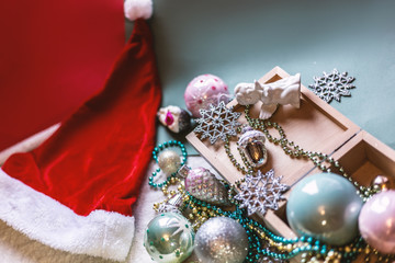 New year and Christmas concept still life photo