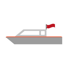 Fishing boat isolated