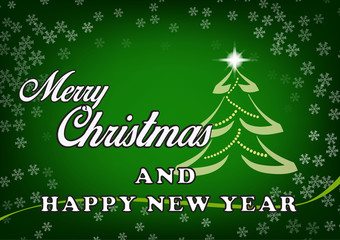 Merry Christmas and a Happy New Year. Christmas cards. Simple design.