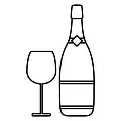 Champagne bottle icon