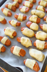 Uncooked Pigs in a blanket