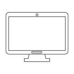Blank computer screen in black and white
