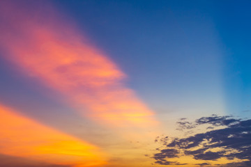 Evening sky The beauty of nature in summer