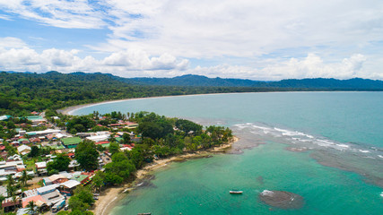 Aerial View from Puerto Viejo in Costa Rica at the Caribbean