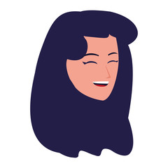 Cartoon woman icon