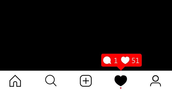 Likes counter with alfa channel animation